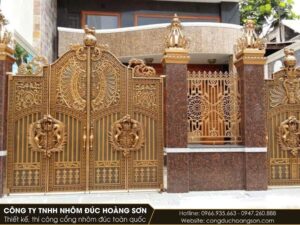 Mẫu cổng nhôm đúc Mã đáo thành công