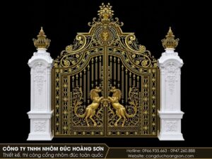 Mẫu cổng nhôm đúc Mã đáo thành công