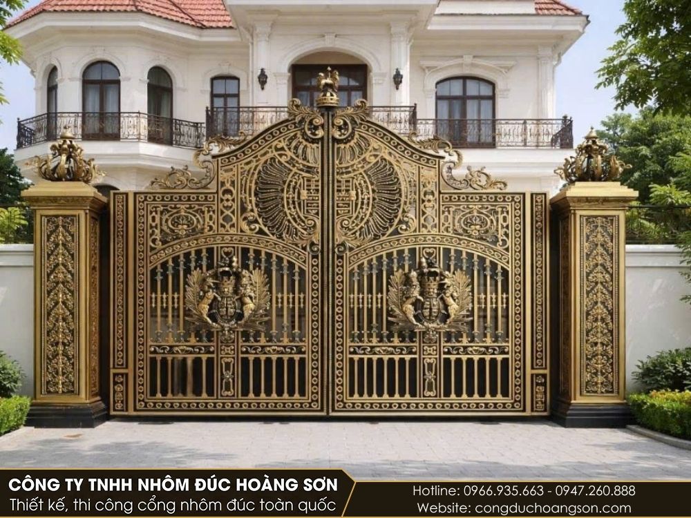 Mẫu cổng nhôm đúc Mã đáo thành công
