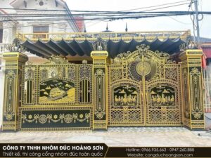 Mẫu cổng nhôm đúc Mã đáo thành công