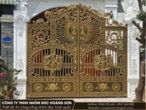 Báo giá cổng nhôm đúc phù điêu kèm 12 họa tiết phổ biến