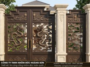 Bộ cổng chính – cổng phụ song long đồng bộ