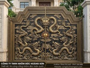 Mẫu 6: Cổng Cửu Long mặt la kín