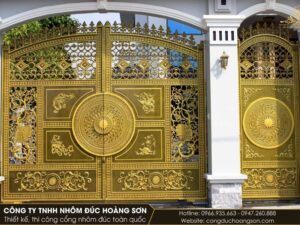 Mẫu 11: Cổng long phụng bán kín