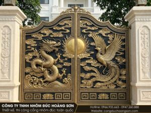 Mẫu 10: Cổng long phụng chầu nguyệt