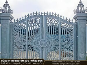 Mẫu 9: Cổng mặt rồng chính diện