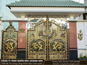 Khám khá các mẫu cổng nhôm đúc 2 cánh đẹp kèm báo giá chi tiết