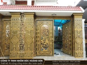 Báo giá cổng nhôm đúc cây tùng 2026 kèm các mẫu đẹp