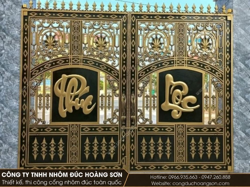 Mẫu cổng nhôm đúc đẹp cho nhà phố Mẫu cổng nhôm đúc đẹp cho nhà phố