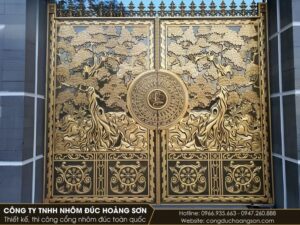 Báo giá cổng nhôm đúc Tùng Hạc Diên Niên kèm 15+ mẫu đẹp