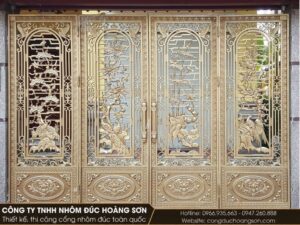 Mẫu cổng tứ quý giản lược, mặt thoáng dành cho nhà vườn