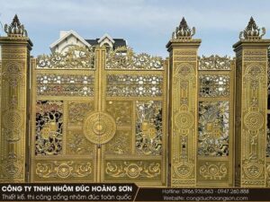 Mẫu cổng tứ quý giản lược, mặt thoáng dành cho nhà hiện đại