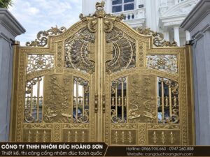 Mẫu cổng Tùng Cúc Trúc Mai 2 cánh cho nhà thờ họ
