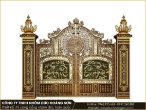 Hoàng Sơn nhận thi công cổng nhôm đúc cá chép hóa rồng toàn quốc