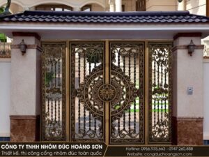 Lưu ý khi thi công cổng nhôm đúc có mái che